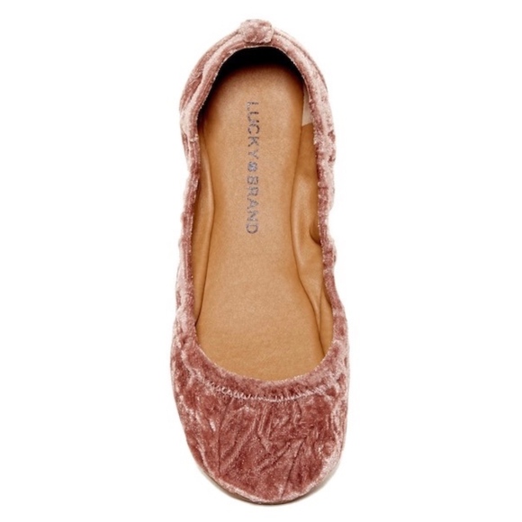 Lucky Brand Shoes - NEW Lucky Brand Crushed Velvet Flats Silver Pink